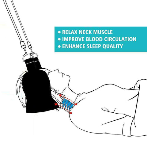 Image of Adjustable Neck Hammock Massager Brace With Strap