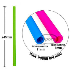 Reusable Drinking Flexible Straw Shakes with Brush & Pouch