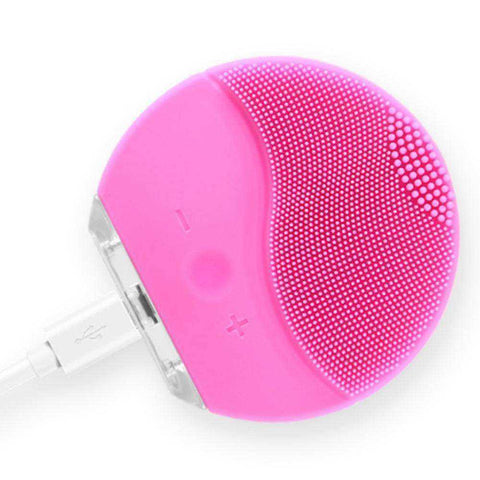 Image of Electric Sonic Vibration Massager Silicone Facial Cleansing Brush