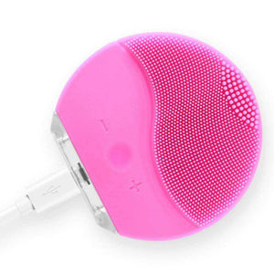Electric Sonic Vibration Massager Silicone Facial Cleansing Brush