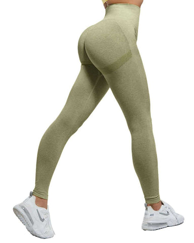 Image of Slim High Waist Bubble Butt Push Up Seamless Fitness Women Pants and Leggings