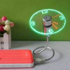 Mini Led USB Portable Clock Fan Gadgets