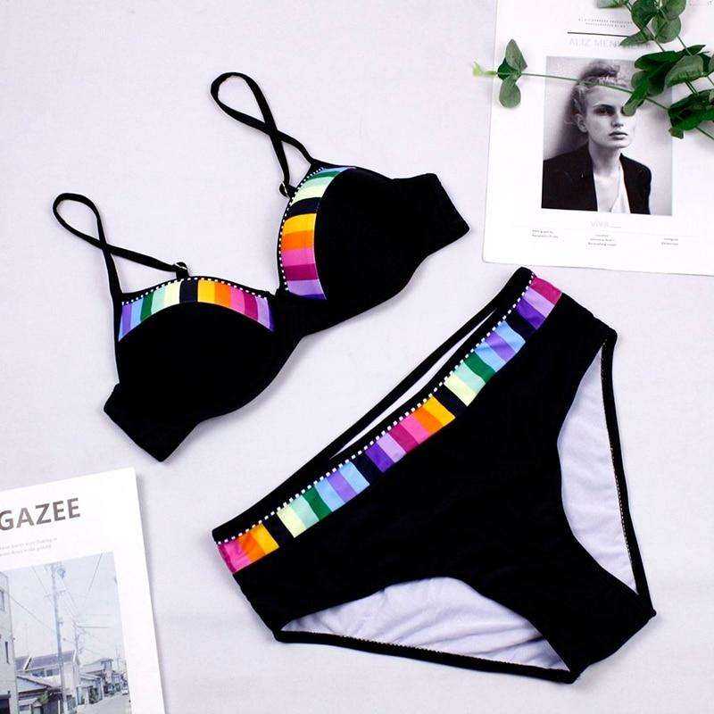Sexy 2021 Push Up  Print  Polka Dots Plus Size Bikini Set