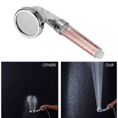 Aesthetic Adjustable 3 Modes High Pressure Stone Stream Handheld Bath Shower