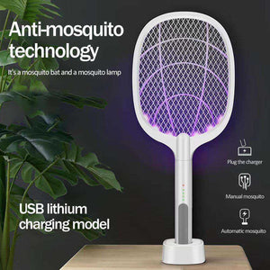 3000V Electric Mosquito Killer With UV Lamp 1200mAh Rechargeable Insect Racket