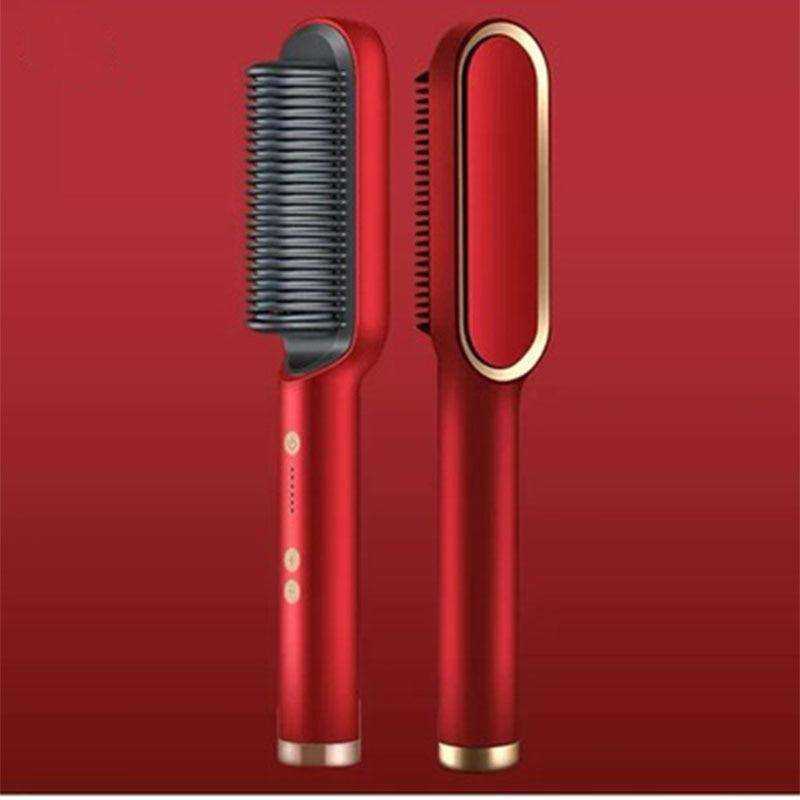 Electric Professional Hair Straightener Heated Comb/Hair Straight & Curly Styling Tool