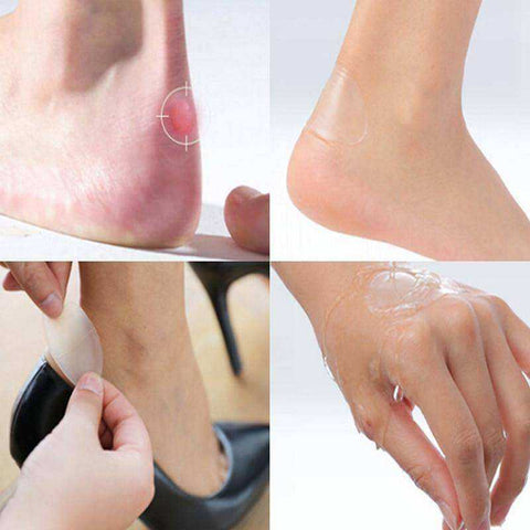 Image of 4pcs Adhesive Hydrocolloid Blister Plaster Anti-wearing Heel Patch Foot Care