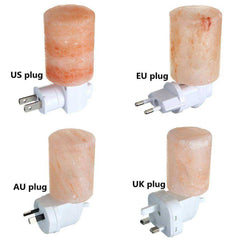 Warm White Salt Lamp Natural Crystal Hand Carved Air Purifying