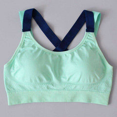 Sports Bra Full Cup Breathable Top Shockproof Cross Back