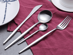 Stainless Steel Black Gold Fork Knife Spoon Tableware Set
