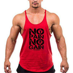 NO PAIN NO GAIN Aesthetic Tank Top Fitness Apparel Men