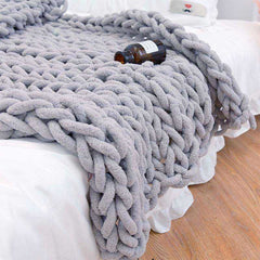 Super Soft Chunky Handmade Knitted Blanket