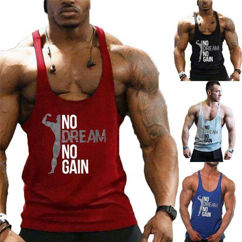 Tank top Sleeveless Tee Sport Gym Fitness Casual Vest  Mens