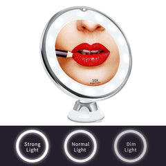 Dropshipping Flexible Makeup LED 10X Magnifying Mirror