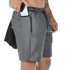 Mens Gyms Fitness Loose Breathable Quick-dry Cool Short