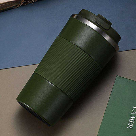 Image of 380ml/510ml Double Stainless Steel Leak-Proof Non-Slip Coffee Water Thermos Mug