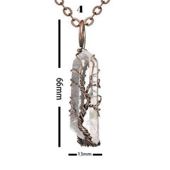 Rainbow Stone Tree of Life Pendant Necklace