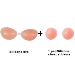 Silicone Invisible Push Up Sexy Strapless Stealth Adhesive Backless Breast Enhancer Bra