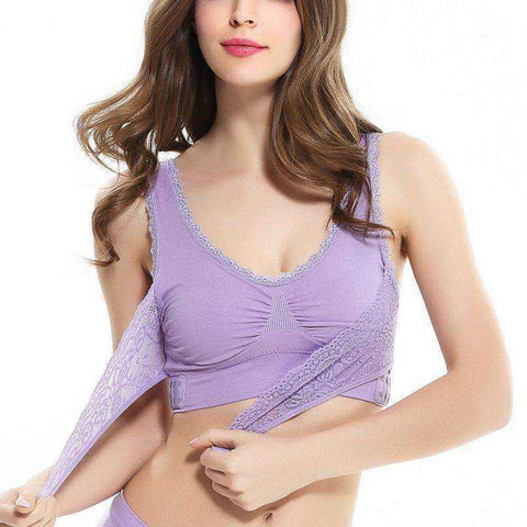 Image of New Seamless Push Up Vest Lace Bra