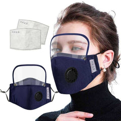 Adults Dustproof Protective Face Mask Eyes Shield With Filters