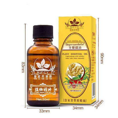Image of Natural Plant Therapy Lymphatic Drainage Skin Care Body Massage Ginger Oil