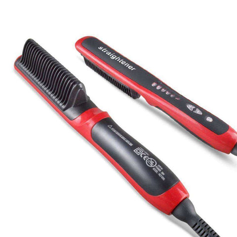 Image of Aesthetic Hair & Beard Straightener Multi-functional Hair Brush Iron Straightening Comb