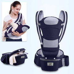 Aesthetic Ergonomic Hipseat Front Facing Kangaroo Wrap Baby Carrier
