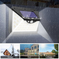 188 LED Solar Light Outdoor 3&4Modes Lamp Waterproof  Motion Sensor