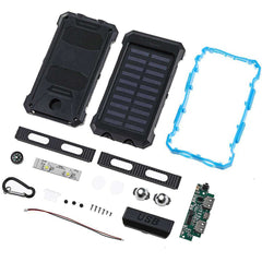 Fast Charge Solar Charge Power Bank With Dual USB LED Flashlight And Compass