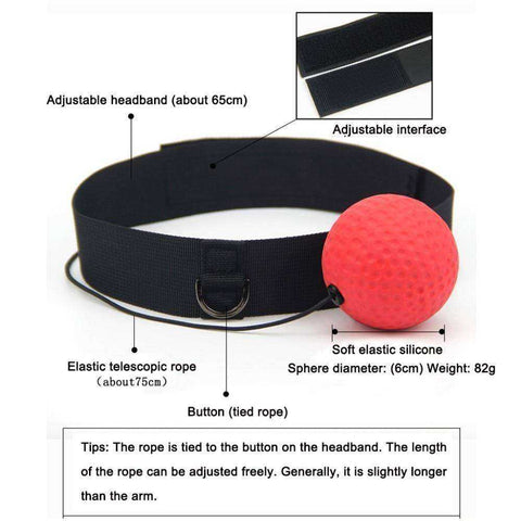 Image of Aesthetic Kick Boxing Head Band Fighting Speed Training Punch Ball