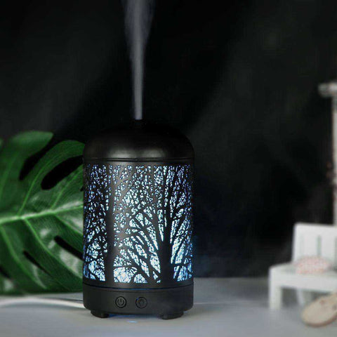 Image of 100ml Ultrasonic Air Humidifier Forest Deer 7 Color LED Aroma Diffuser