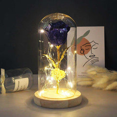 Red Rose In A Glass Dome With LED Light