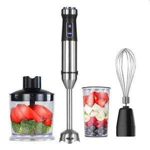 4-in-1 Stainless Steel 1100W Immersion Hand Stick Blender 500ml Chopper Whisk 800ml Cup