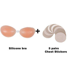 Silicone Invisible Push Up Sexy Strapless Stealth Adhesive Backless Breast Enhancer Bra