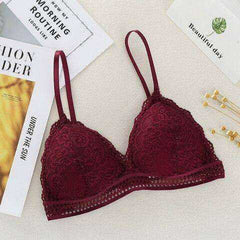 Sexy Seamless Deep V Lingerie Lace Wireless Women Bra