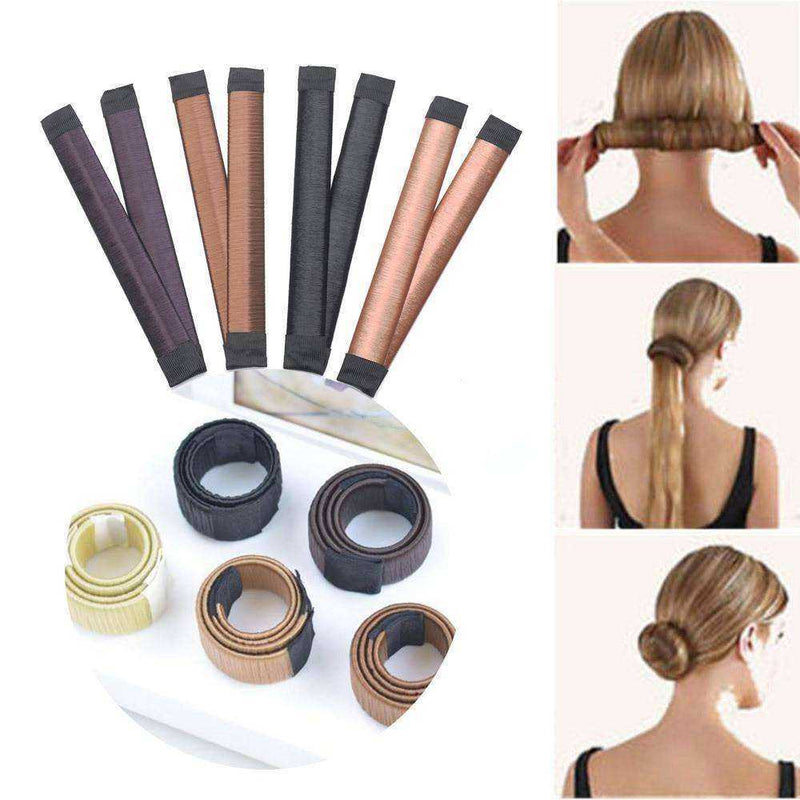 Women Unique Synthetic Hair Wig Donut Styling Headband