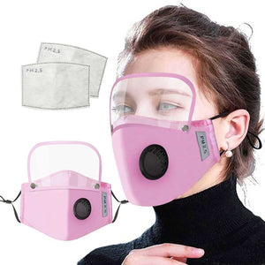 Adults Dustproof Protective Face Mask Eyes Shield With Filters