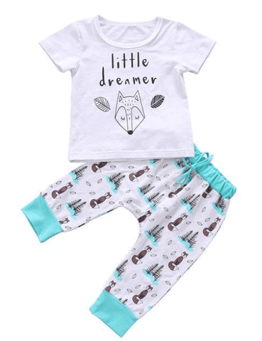 Image of Little Dreamer Baby Boy Summer 2 Pieces Outfit