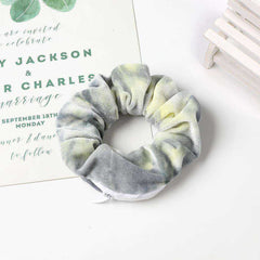 New Velvet Tencel Zipper Pocket Hairband Elastic  Accessories