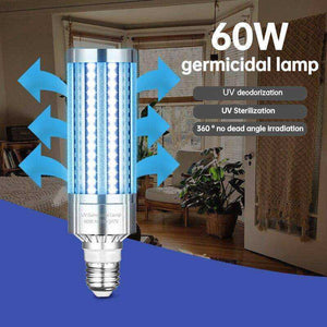 60W UV Germicidal Lamp E27 uv sterilizer Bulb with Remote Control uvc lamp sterilizer AC85-265V led ultraviolet Lights