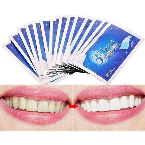 Image of 14Pcs/7Pair Aesthetic 3D White Gel Double Elastic Teeth Whitening Strips