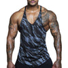 Gym Men Bodybuilding Camo Sleeveless Single Tank Top Muscle Stringer Athletic Vest