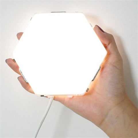 Image of Awakening Touch Sensor Modular LED Night Light Hexagonal Wall Lamp