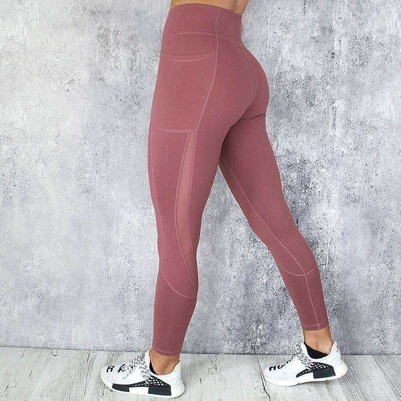 High Waist Mesh Yoga Leggings Women Running Pants Sportswear