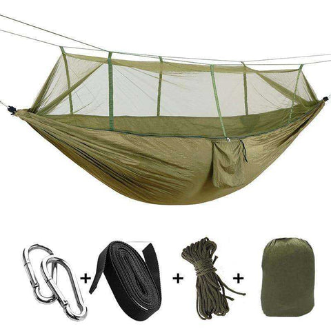 Image of Portable Outdoor Camping Hammock with Mosquito Net