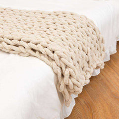 Super Soft Chunky Handmade Knitted Blanket