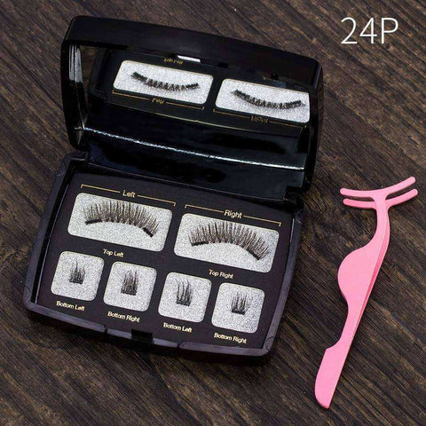 Image of 4 Pieces Comfortable Magnetic Natural False Eyelashes