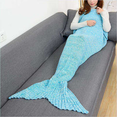 Soft All Seasons Knitted Mermaid Tail Blanket
