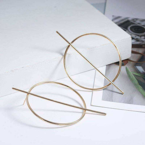 Image of Simple Fashion Minimalist Geometric Circle Earring