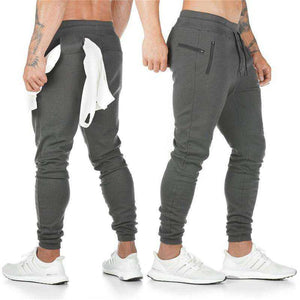 Men Gyms Workout Fitness Cotton Pants